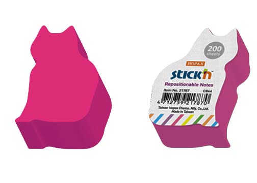 BLOCK ADHESIVO GATO MAGENTA NEON CUBO 200 HOJAS